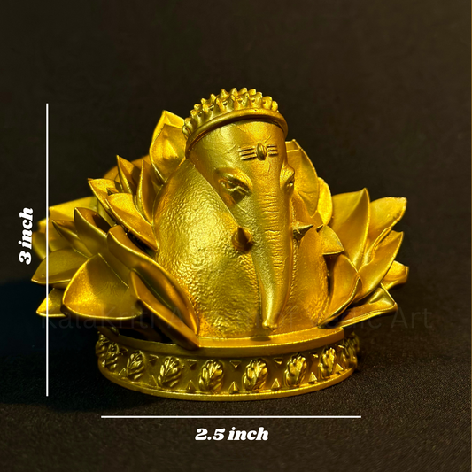 Lord Ganesha on Lotus in Modak Form