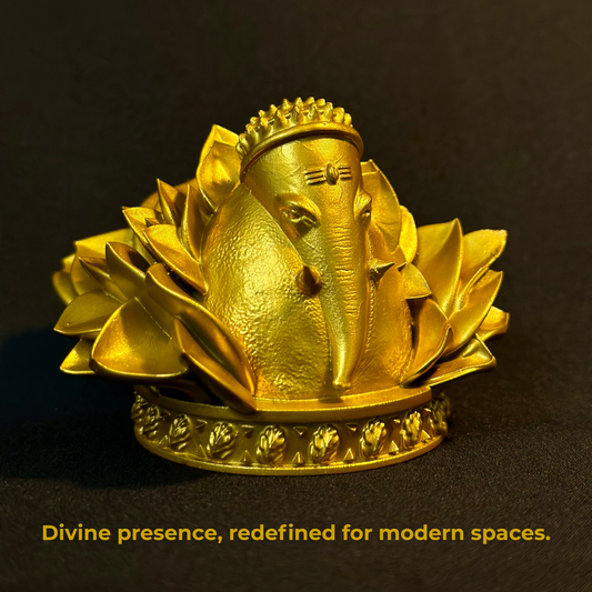 Lord Ganesha on Lotus in Modak Form